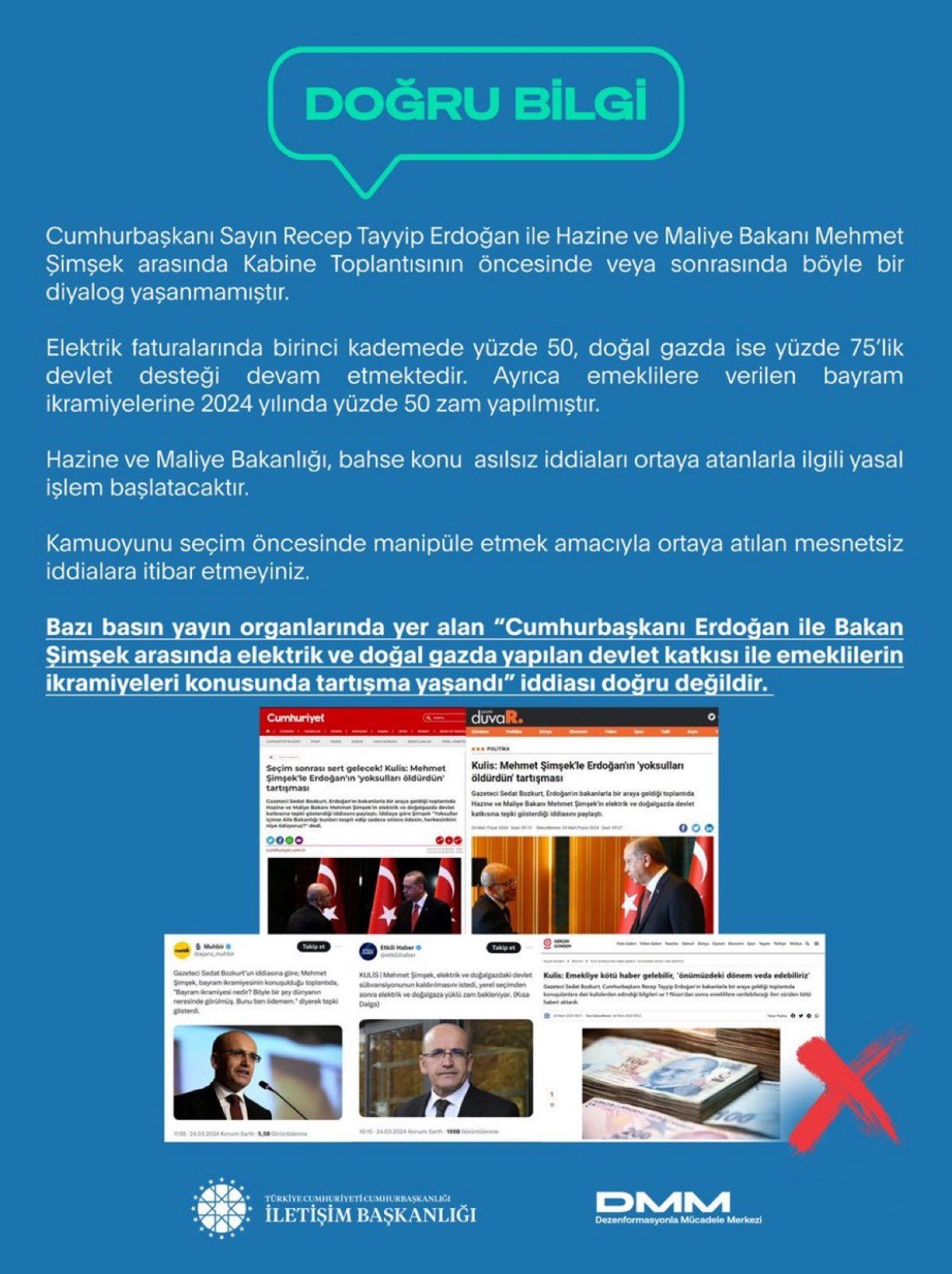 1711275912 19 Cumhurbaskani Erdogan ile Bakan Simsek arasindaki tartisma iddialari yalanlandi